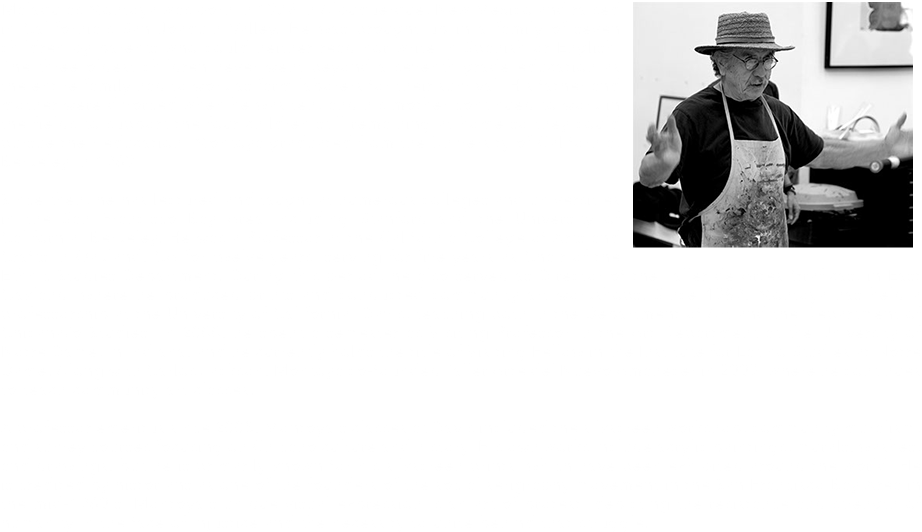 ﷯Malaquias Montoya was born in 1938 in Albuquerque, New Mexico and raised in California's San Joaquin Valley. He was brought up in a family of seven children by parents who could neither read nor write in Spanish or English. The three oldest children never went beyond a seventh grade education as the entire family had to work as farm laborers for their survival. His father and mother were divorced when he was ten, and his mother continued to work in the fields to support the four children still remaining at home so they could pursue their education. Montoya graduated from the University of California, Berkeley in 1969. Since then, he has lectured and taught at numerous colleges and universities in the San Francisco Bay Area including Stanford and the University of California, Berkeley. He was a Professor at the California College of Arts and Crafts in Oakland, CA for twelve years, serving for five years as Chair of the Ethnic Studies Department. During this period, he also served as Director of the Taller de Artes Graficas, in East Oakland, where he produced prints and conducted community art workshops. Since 1989, Montoya has held a professorship at the University of California, Davis, teaching both in the Department of Art and the Department of Chicana/o Studies. In 2000, he spent a semester as Visiting Professor in the Art Department at the University of Notre Dame, in Indiana, and he currently holds the title of Visiting Fellow in the Institute for Latino Studies at Notre Dame. Along with Carlos Jackson, Montoya co-founded Taller Arte del Nuevo Amanecer in 2009, where he continues to teach community art classes. A professor emeritus since 2008, Montoya's classes at Davis included the silkscreen workshop, community muralism, and survey courses focusing on Chicano culture and history. His own works include acrylic paintings, murals, washes, and drawings, but he is primarily known for his silkscreen prints, which have been exhibited around the world. He is credited by historians as one of the founders of the social serigraphy movement in the San Francisco Bay Area in the mid-1960's. Montoya's unique visual expression is an art of protest, depicting the resistance and strength of humanity in the face of injustice and the necessity to unite behind that struggle.